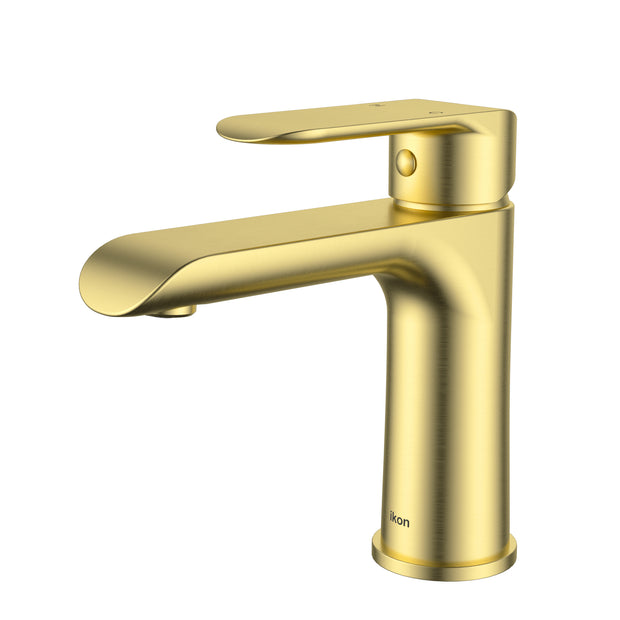 Ikon Kara Basin Mixer in Brushed Gold