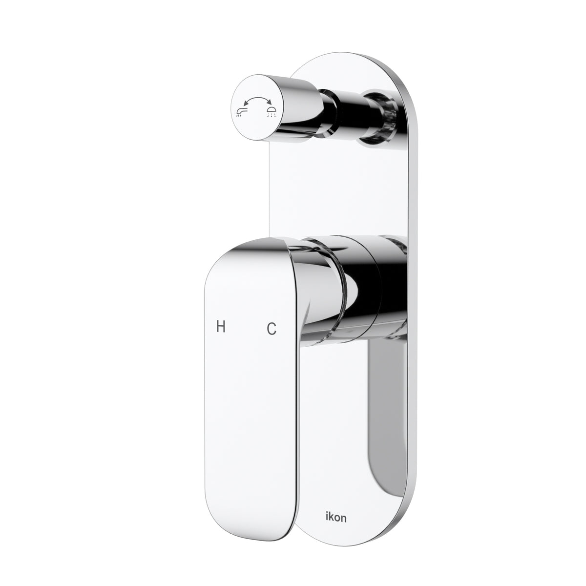 Ikon Kara Wall Mixer Diverter in Chrome