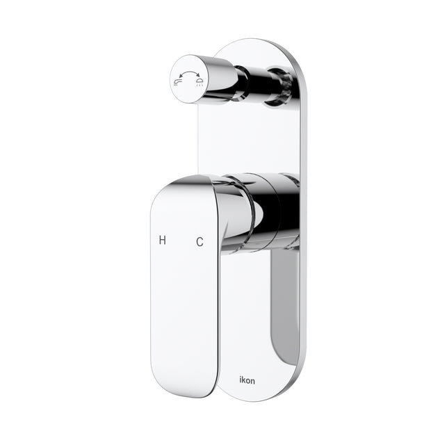 Ikon Kara Wall Mixer Diverter in Chrome