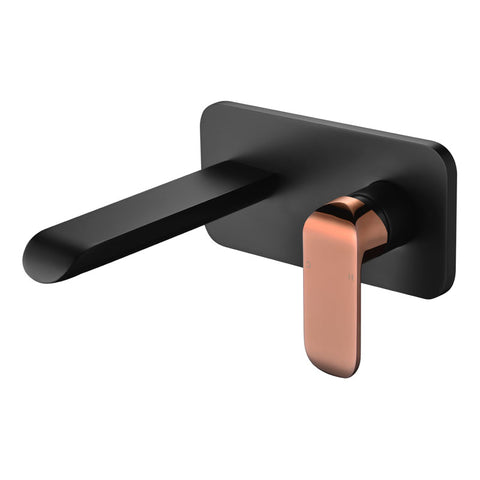 Ikon Kara Wall Basin Mixer wall mixer and spout set