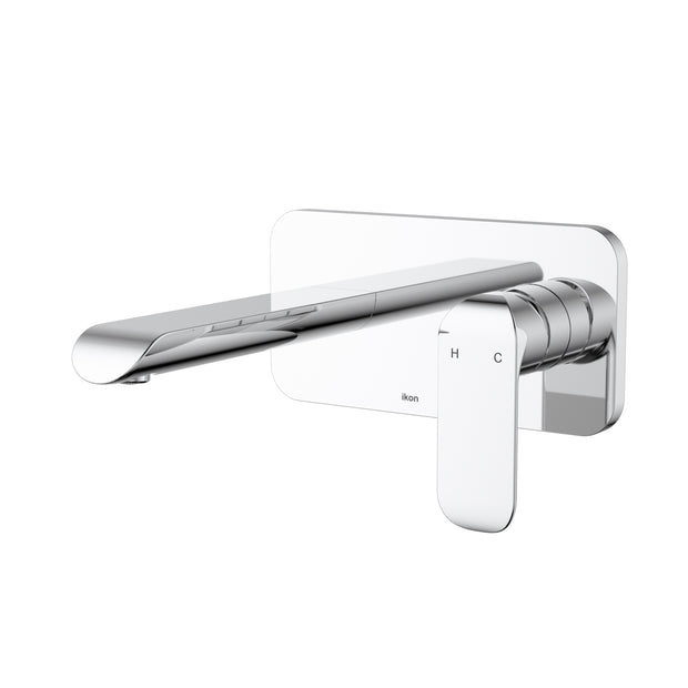 Ikon Kara Wall Basin Mixer in Chrome