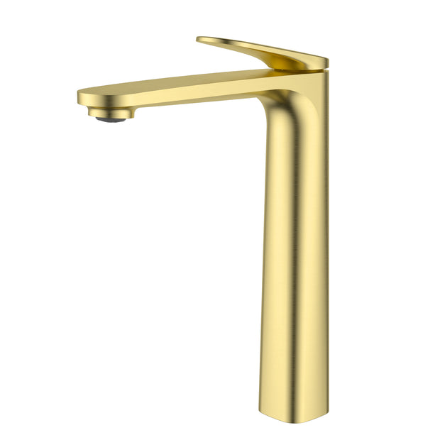 Ikon Sulu II High Rise Basin Mixer in Brushed Gold