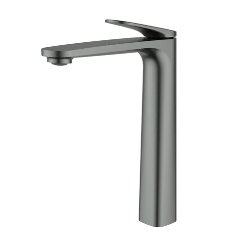Ikon Sulu II High Rise Basin Mixer in Gun Metal