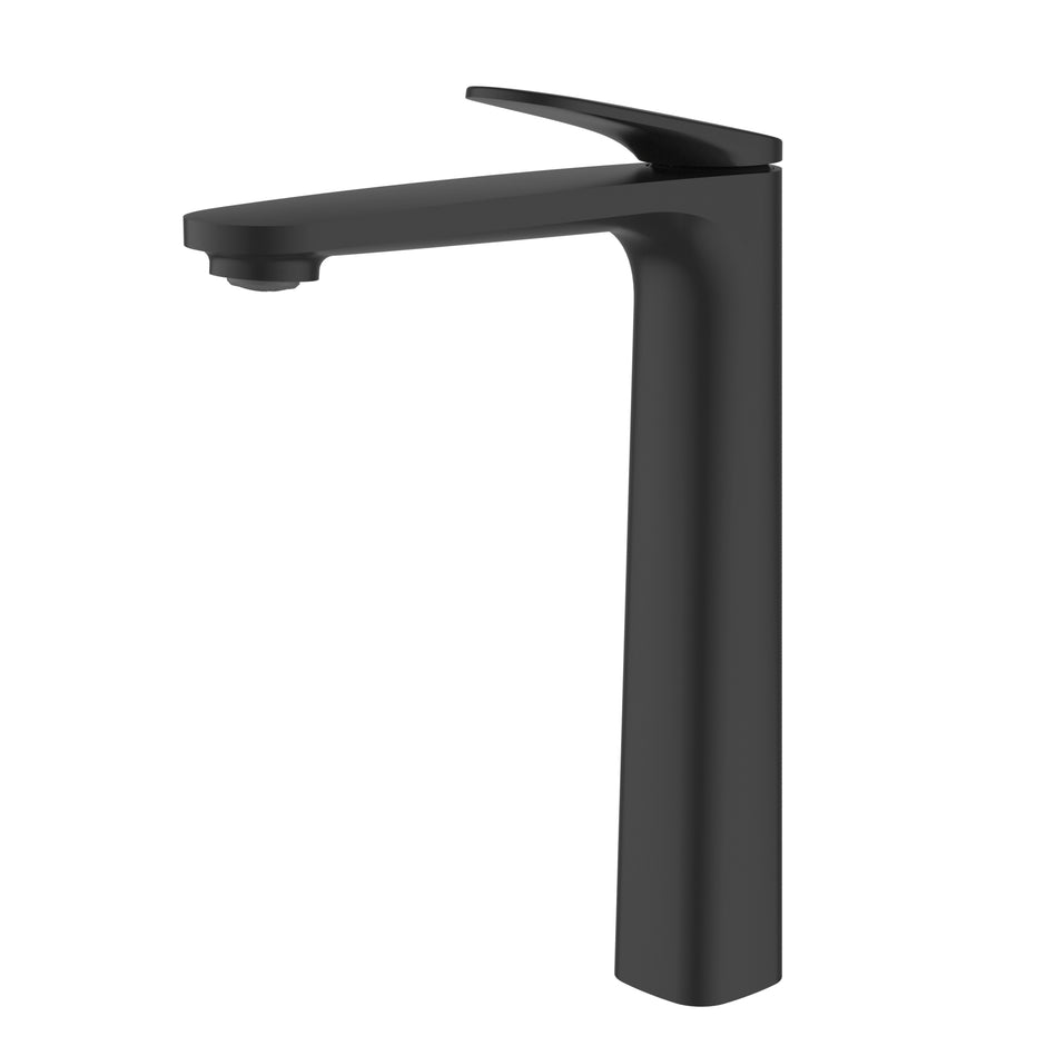 Ikon Sulu II High Rise Basin Mixer in Matte Black