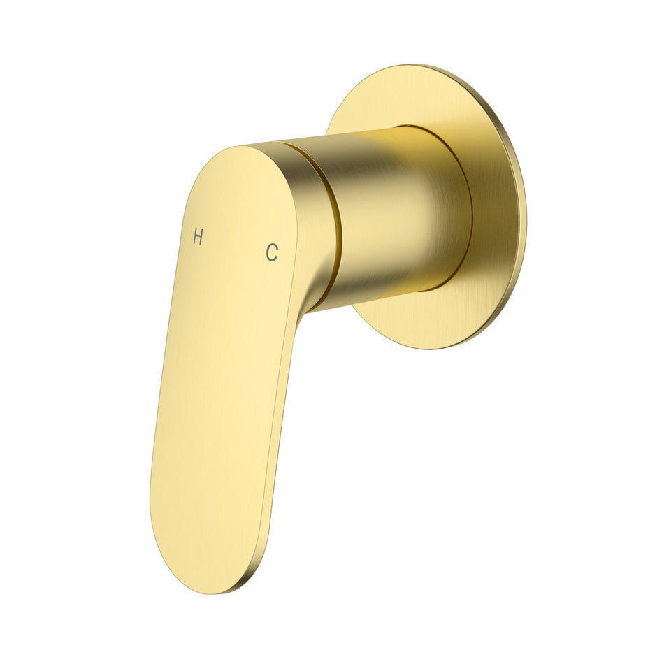 Ikon Sulu II Wall Mixer Trim Kit in Brushed Gold