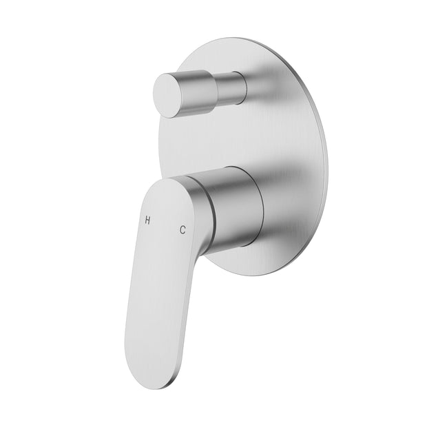 Ikon Sulu II Wall Diverter Mixer Trim Kit in Brushed Nickel