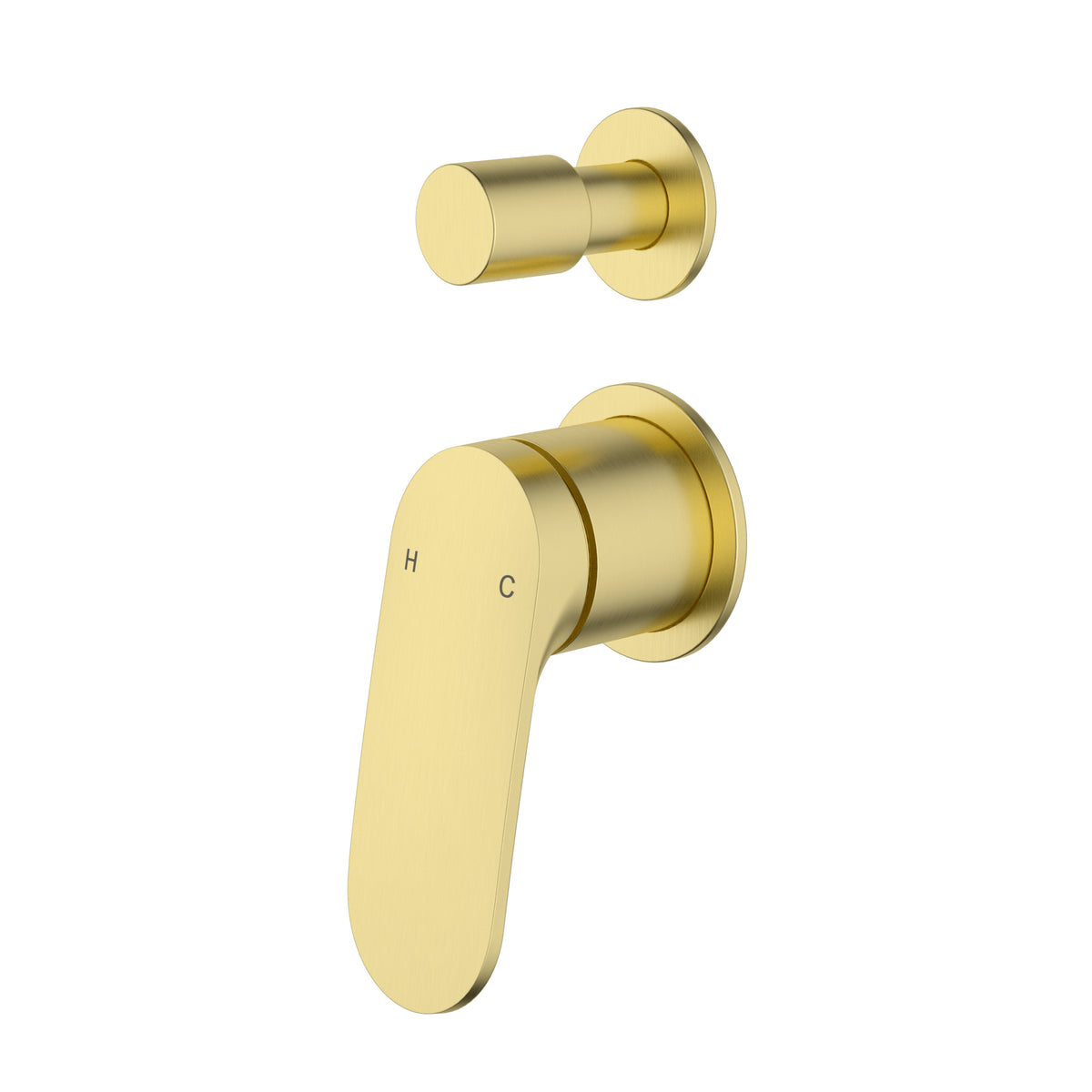 Ikon Sulu II Wall Diverter Mixer Trim Kit Separate Cover Plate in Brushed Gold