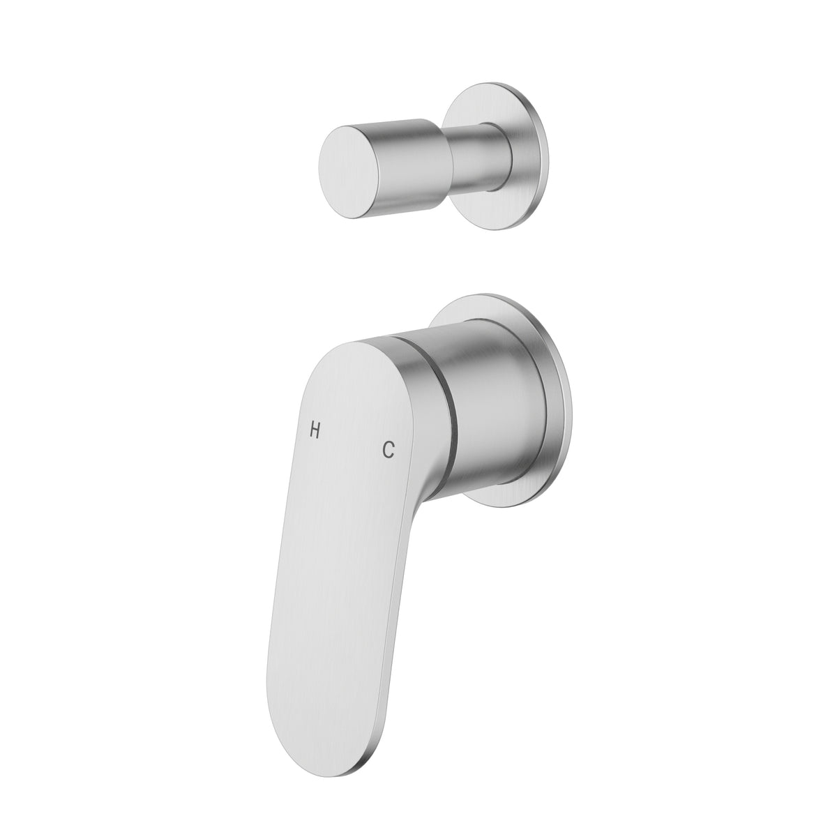 Ikon Sulu II Wall Diverter Mixer Trim Kit Separate Cover Plate in Brushed Nickel