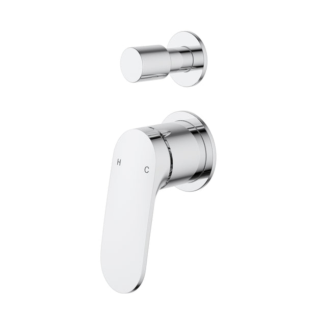 Ikon Sulu II Wall Diverter Mixer Trim Kit Separate Cover Plate in Chrome