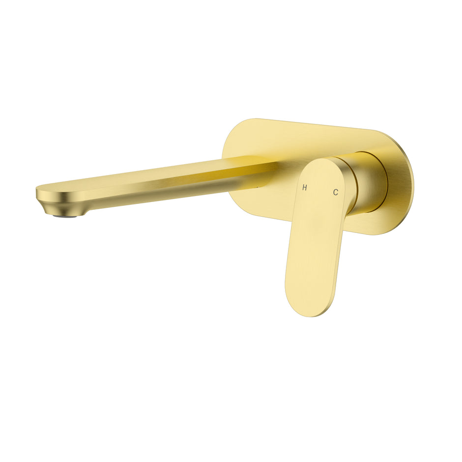Ikon Sulu II Wall Basin Mixer Trim Kit in Brushed Gold