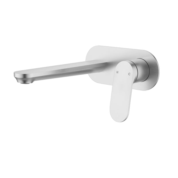 Ikon Sulu II Wall Basin Mixer Trim Kit in Brushed Nickel