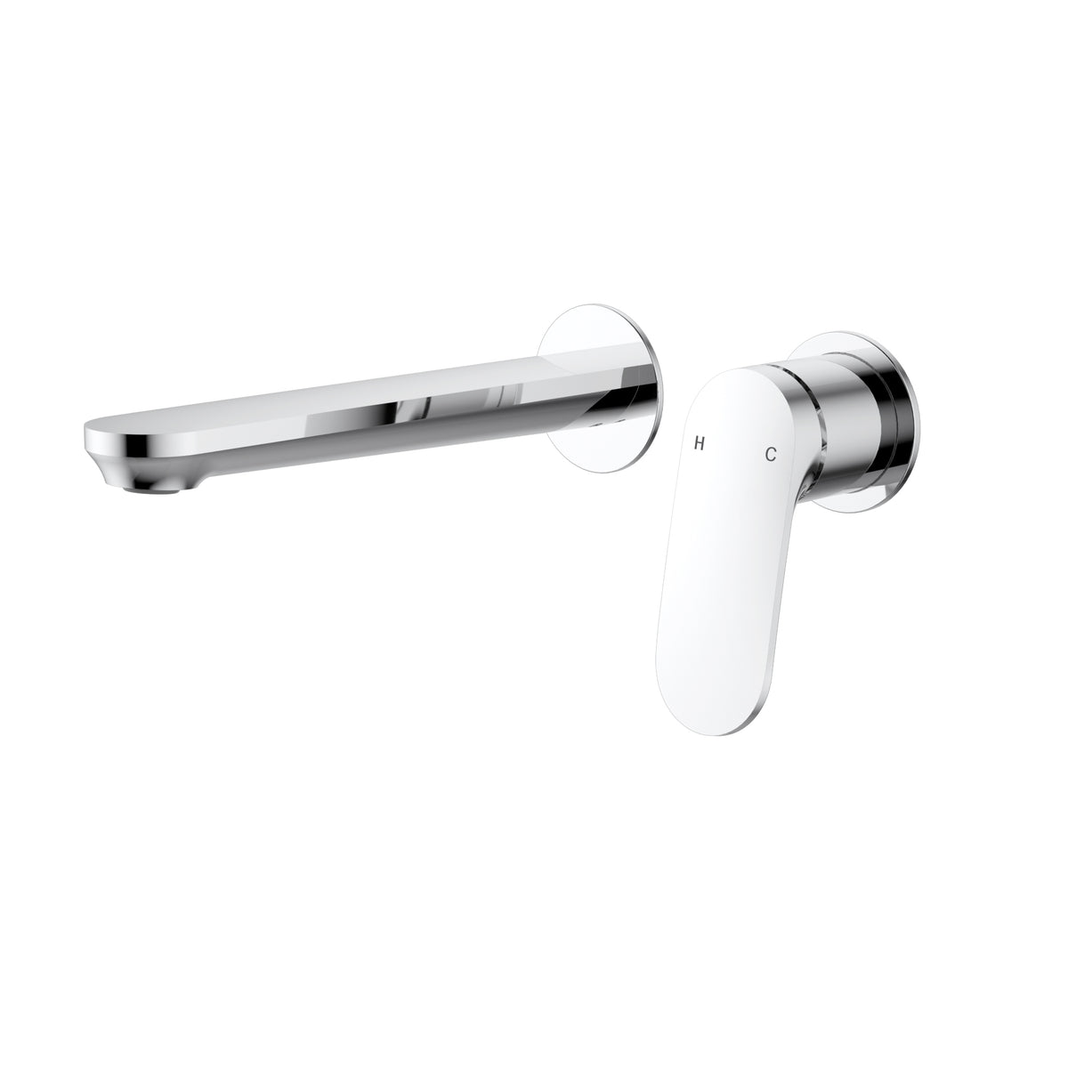 Ikon Sulu II Wall Basin Mixer Trim Kit Separate Cover Plate in Chrome