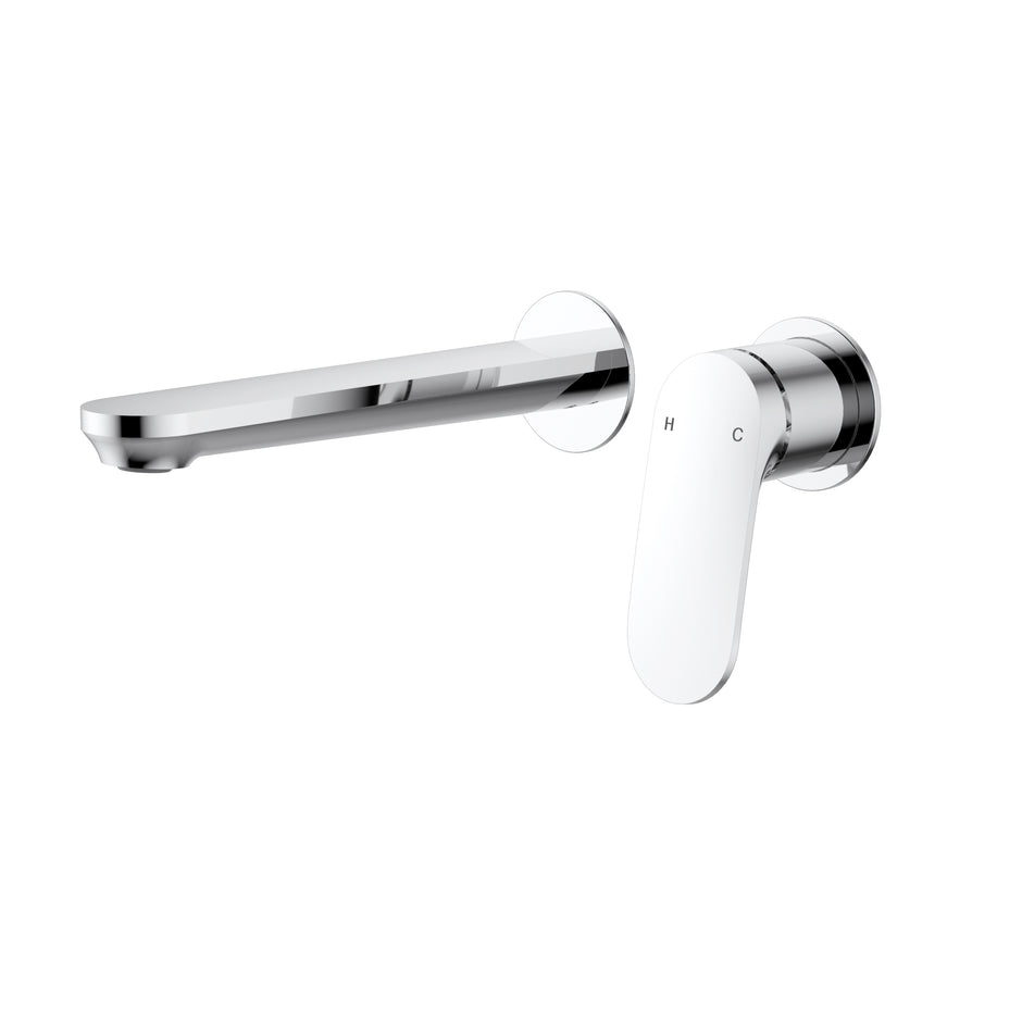 Ikon Sulu II Wall Basin Mixer Trim Kit Separate Cover Plate in Chrome