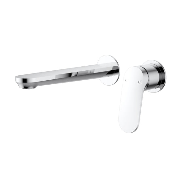 Ikon Sulu II Wall Basin Mixer Trim Kit Separate Cover Plate in Chrome