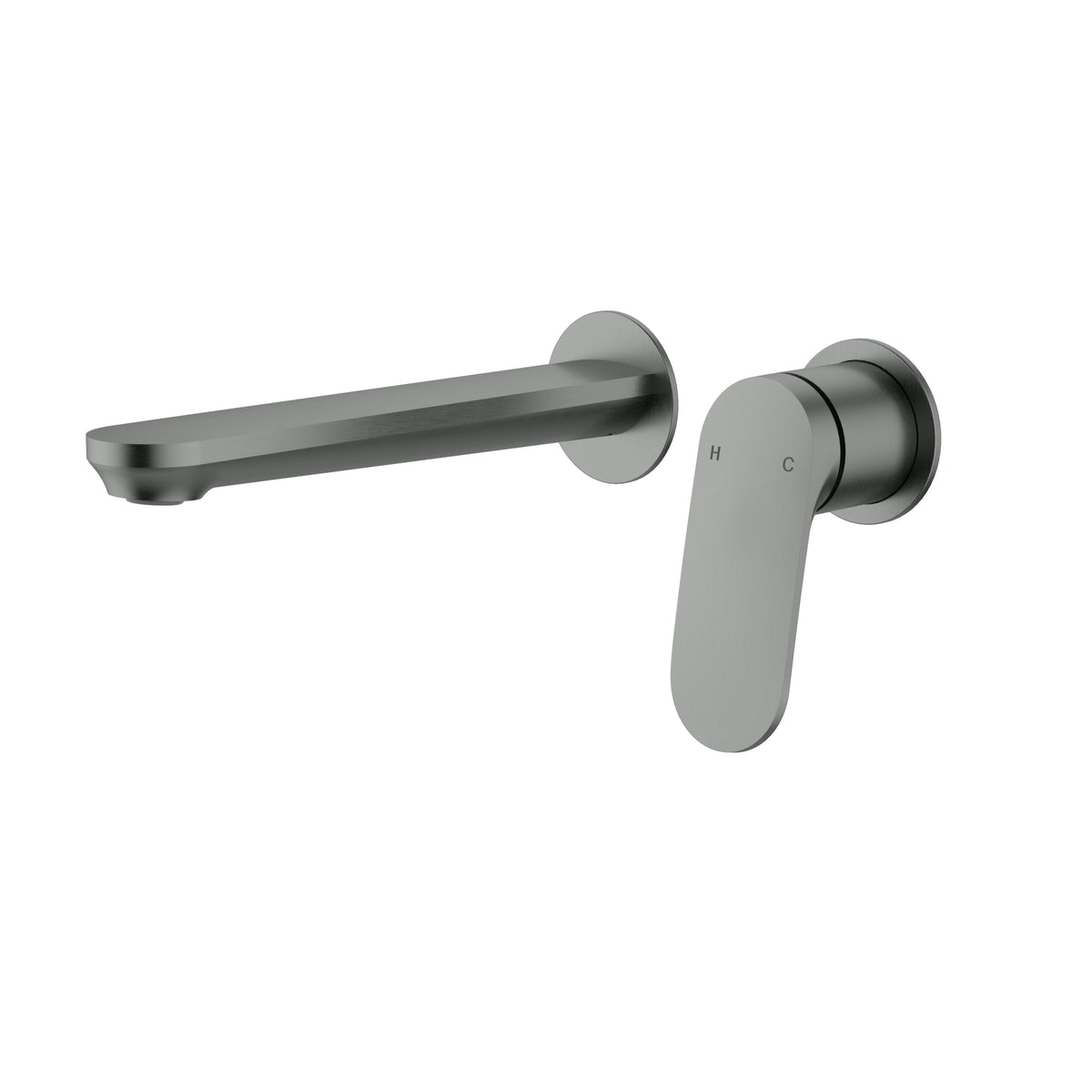 Ikon Sulu II Wall Basin Mixer Trim Kit Separate Cover Plate in Gun Metal