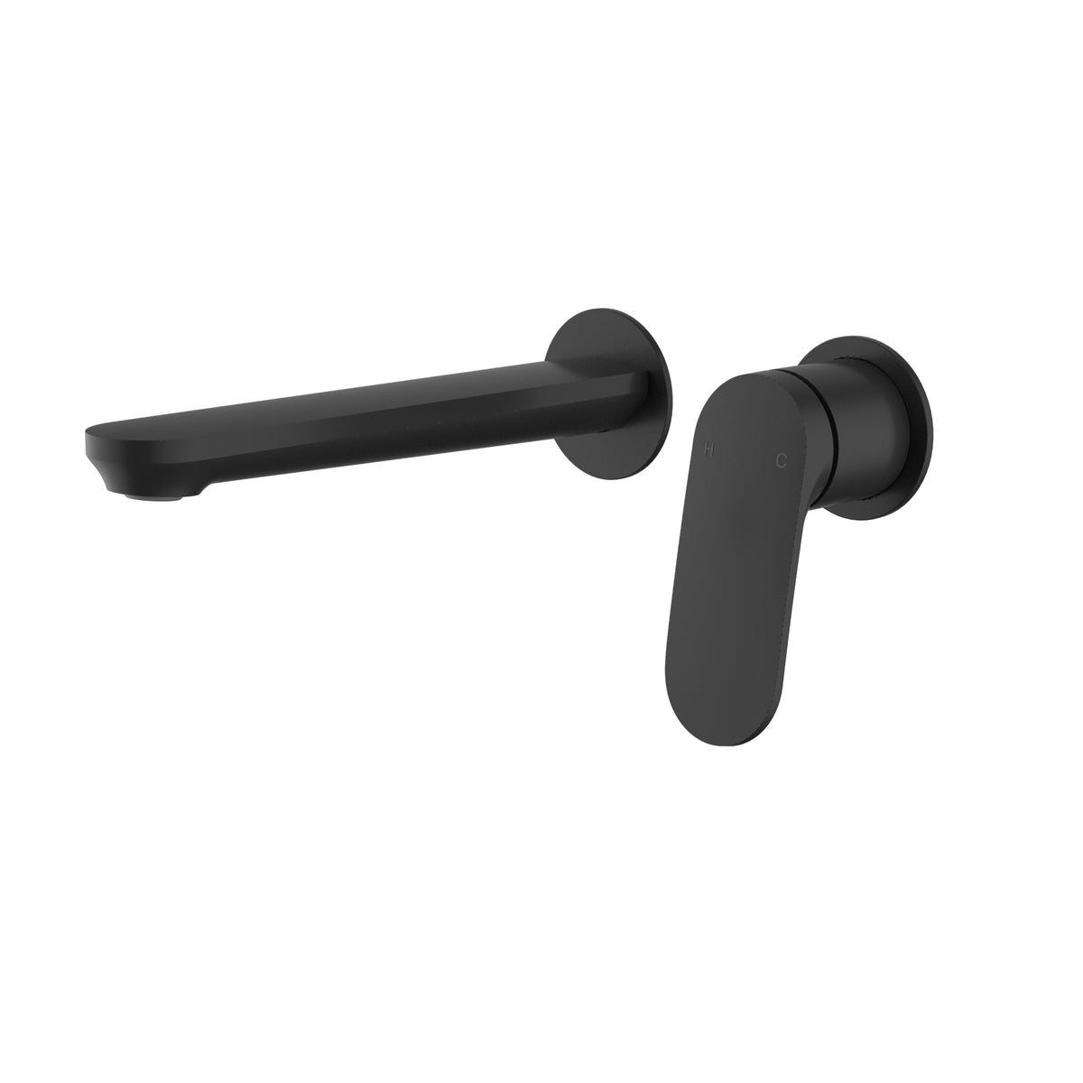 Ikon Sulu II Wall Basin Mixer Trim Kit Separate Cover Plate in Matte Black