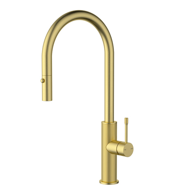 Ikon Linie Pull-Out Sink Mixer in Brushed Gold