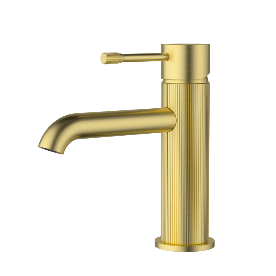 Ikon Linie Basin Mixer in Brushed Gold