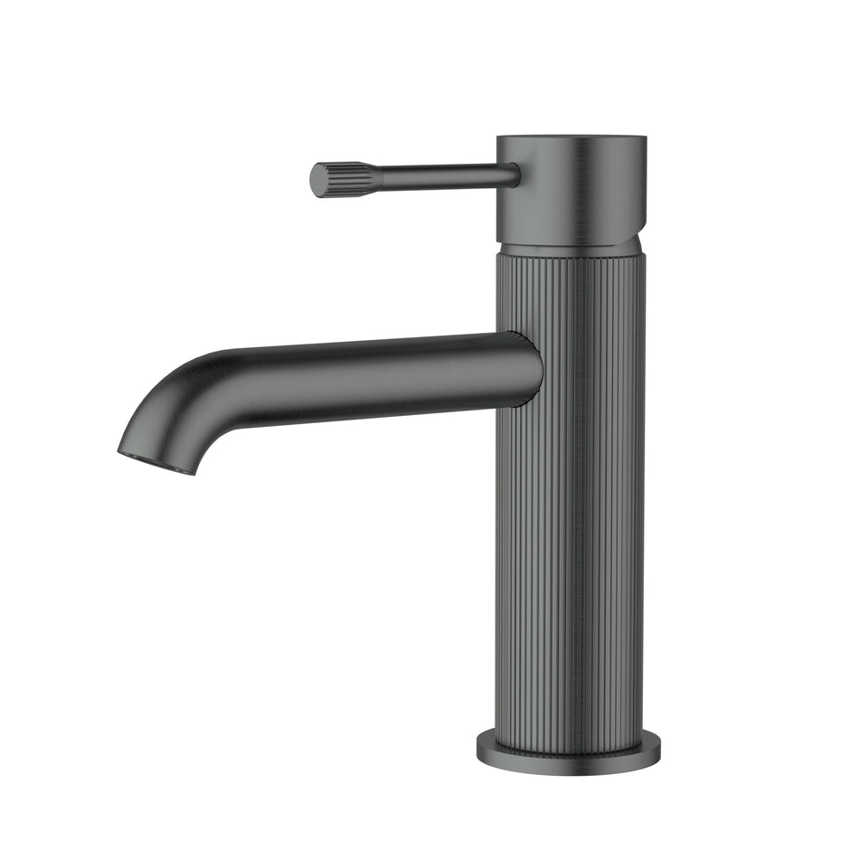 Ikon Linie Basin Mixer in Gun Metal