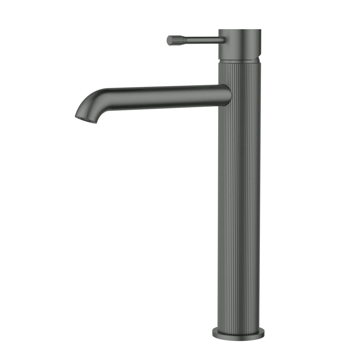 Ikon Linie Basin Mixer High Rise in Gun Metal