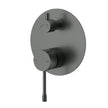 Ikon Linie Wall Mixer Diverter Trim Kit in Gun Metal