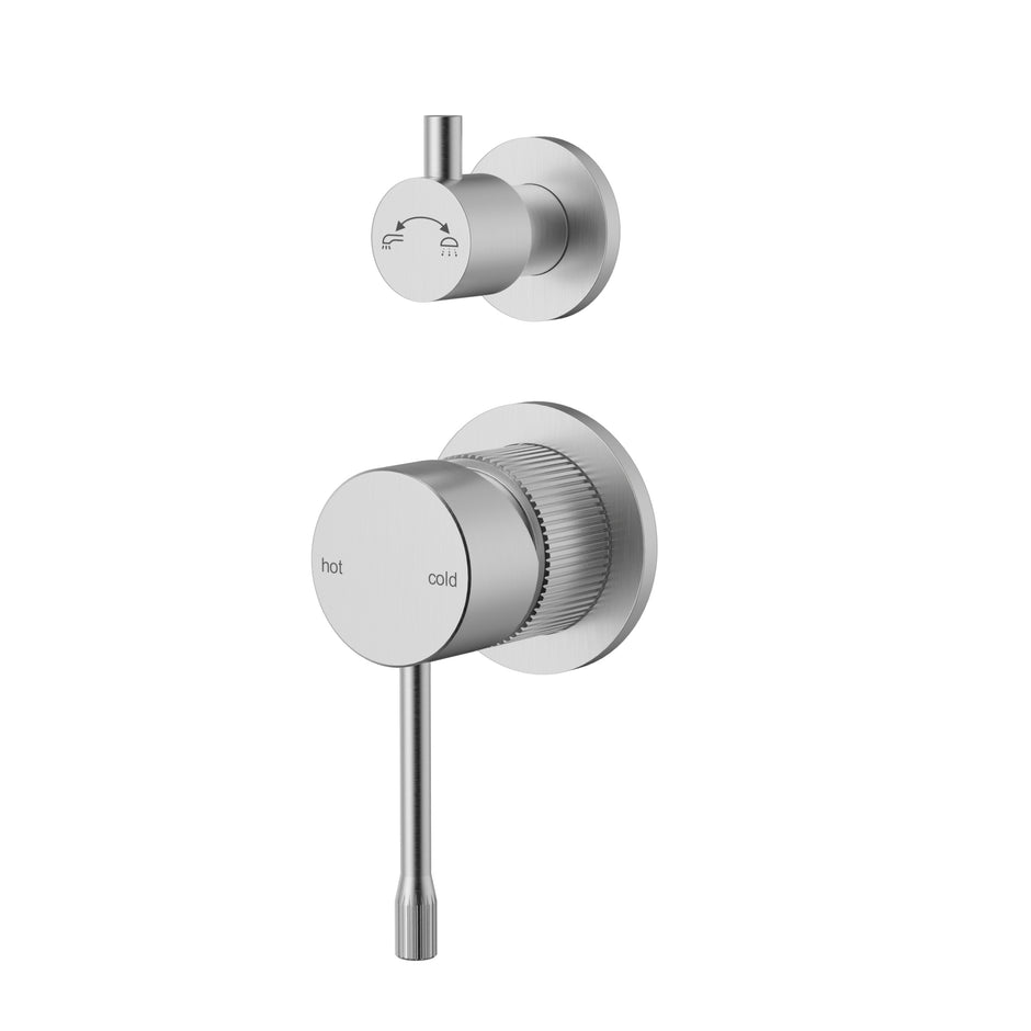 Ikon Linie Wall Diverter Mixer Trim Kit Separate Cover Plate in Brushed Nickel