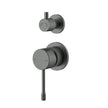 Ikon Linie Wall Diverter Mixer Trim Kit Separate Cover Plate in Gun Metal