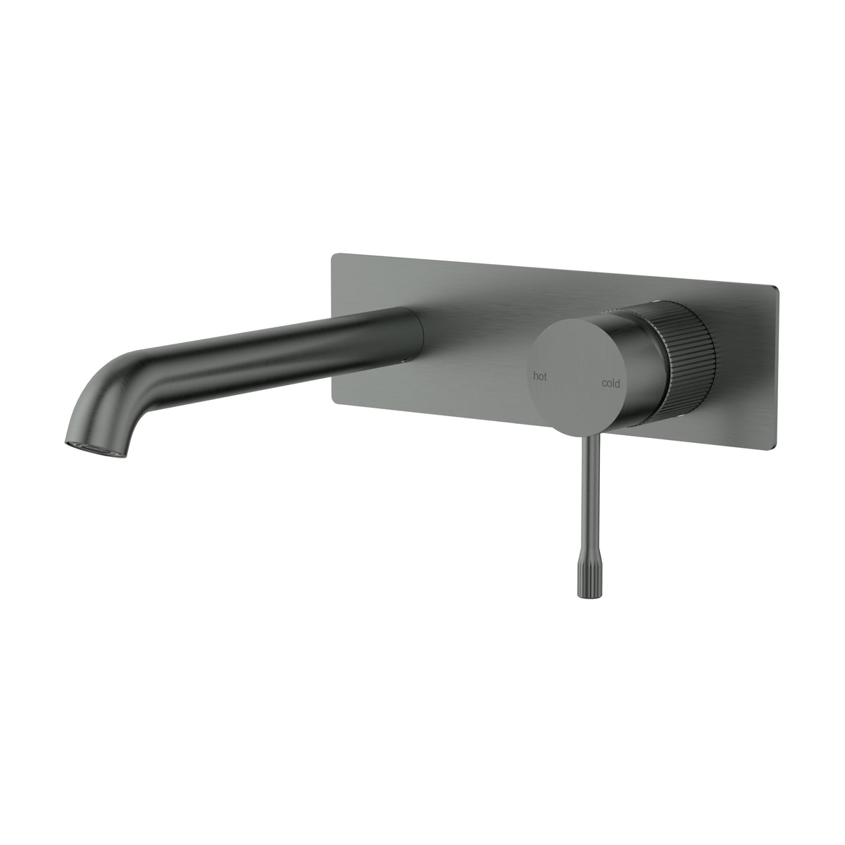 Ikon Linie Wall Basin Mixer Trim Kit 220mm Spout in Gun Metal