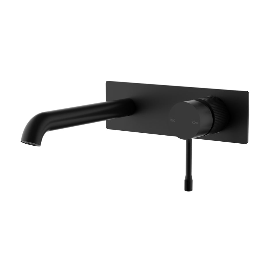 Ikon Linie Wall Basin Mixer Trim Kit in Matte Black