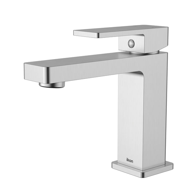 Ikon Ceram Basin Mixer in Brushed Nickel