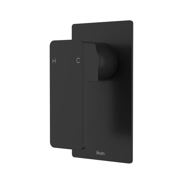 Ikon Ceram Wall Mixer in Matte Black