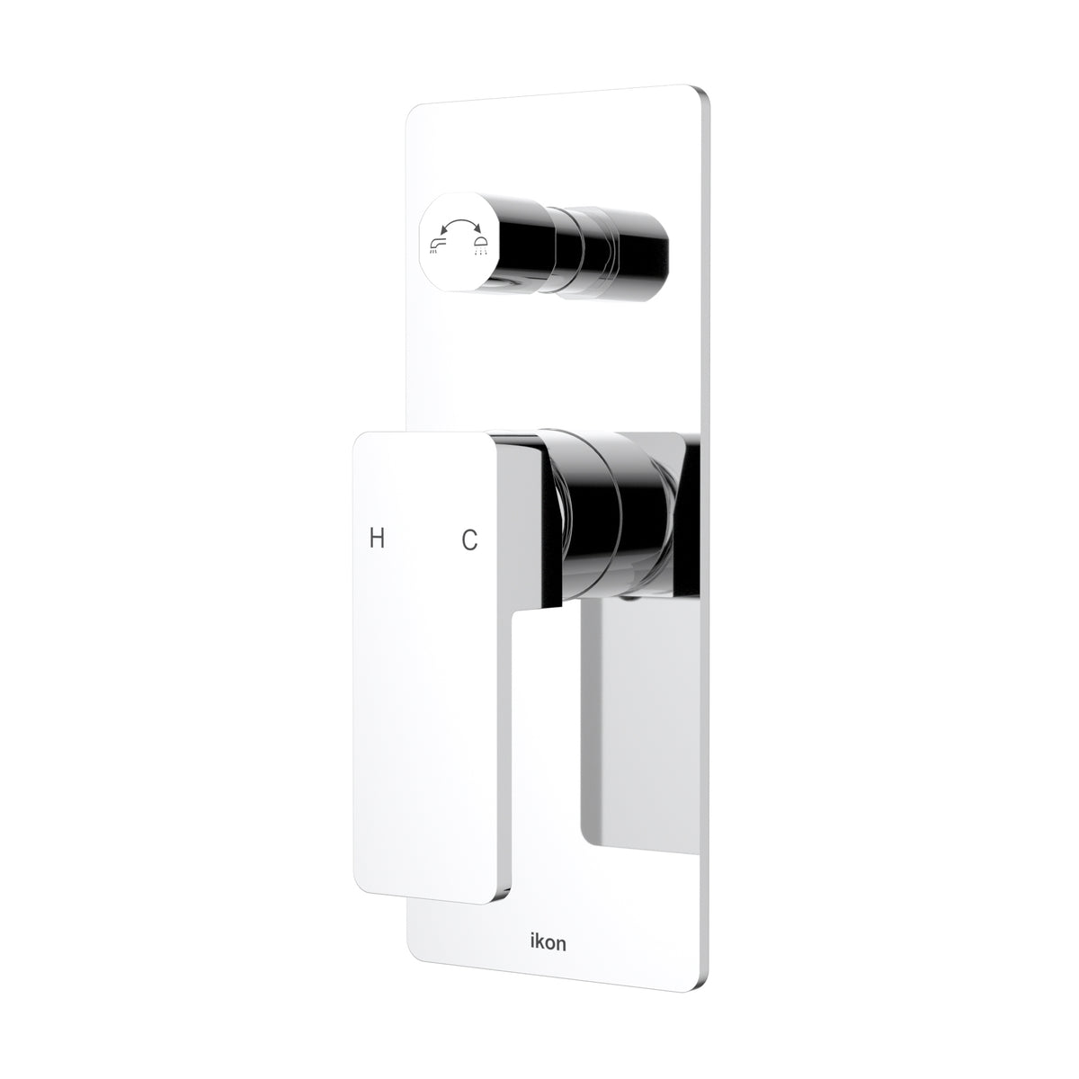 Ikon Ceram Wall Mixer Diverter in Chrome