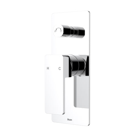Ikon Ceram Wall Mixer Diverter in Chrome