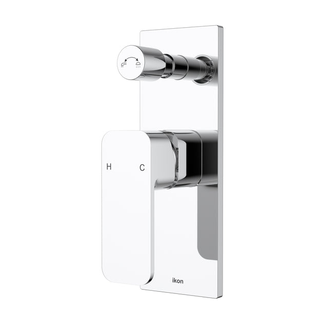 Ikon Seto Wall Mixer Diverter in Chrome