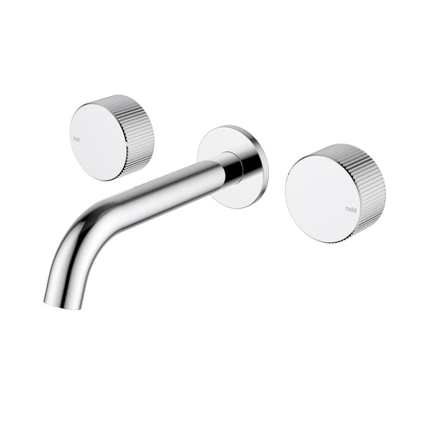 Ikon Soko 1/4 Turn Ceramic Disc Wall Basin Set in Chrome