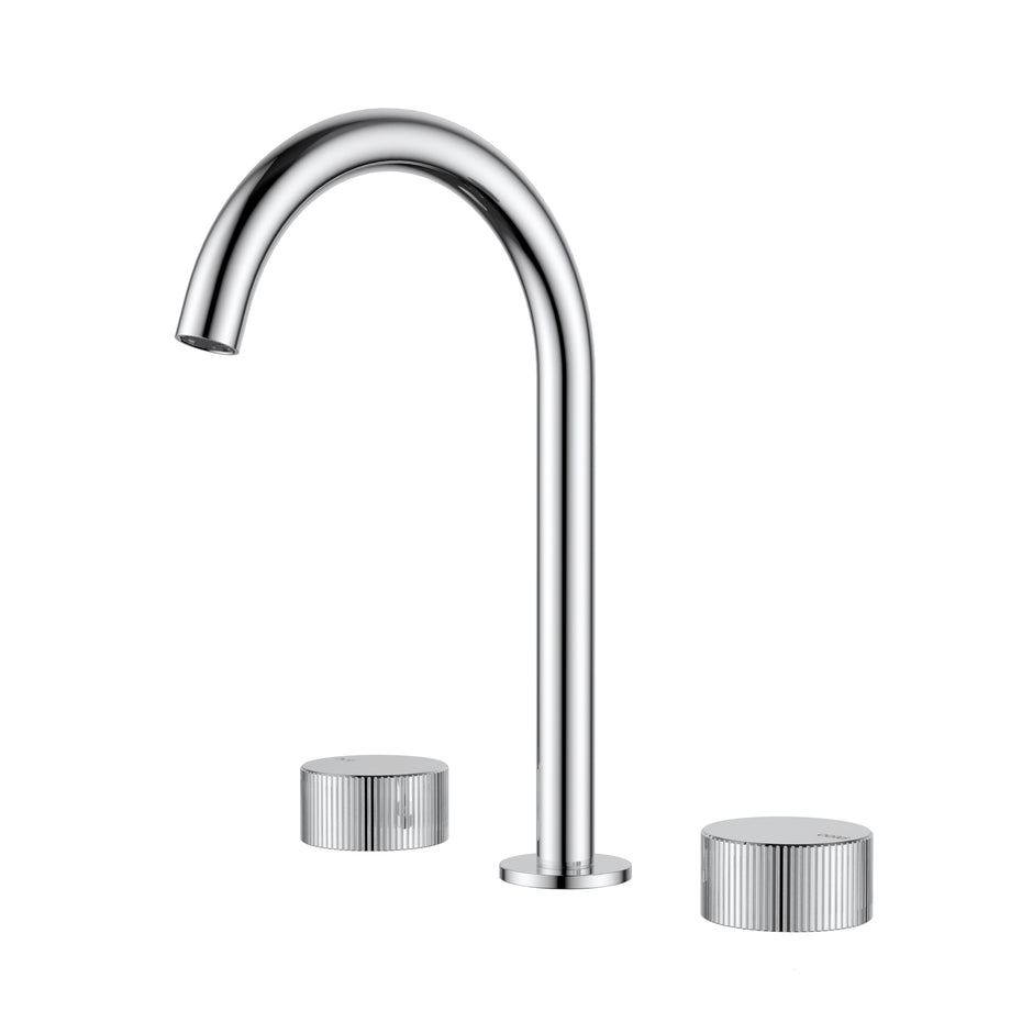 Ikon Soko 1/4 Turn Ceramic Disc Basin Set in Chrome
