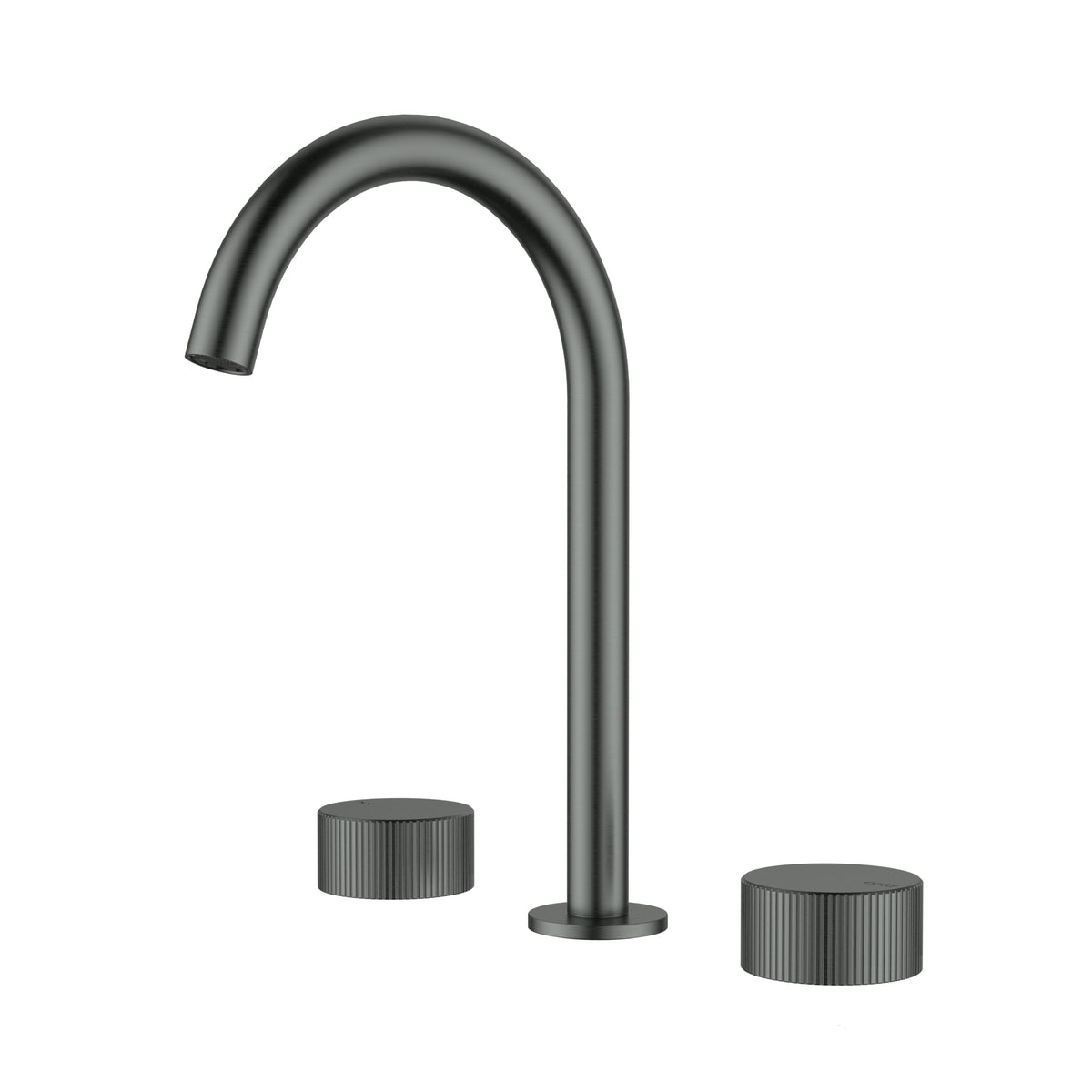 Ikon Soko 1/4 Turn Ceramic Disc Basin Set in Gun Metal