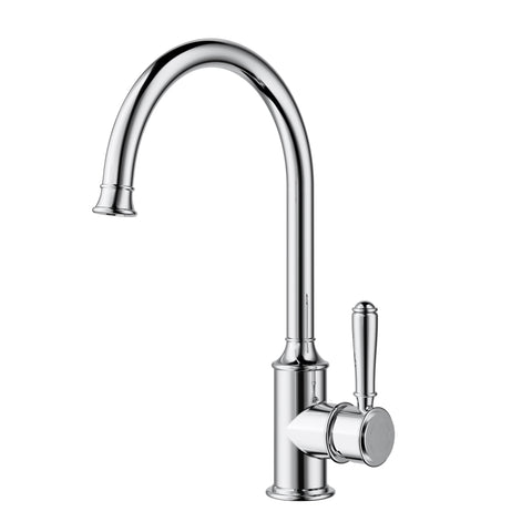 Ikon Clasico Sink Mixer Gooseneck in Chrome