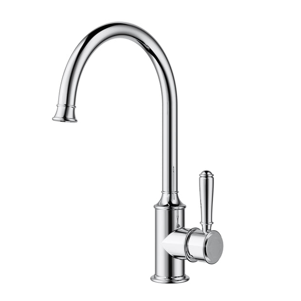 Ikon Clasico Sink Mixer Gooseneck in Chrome