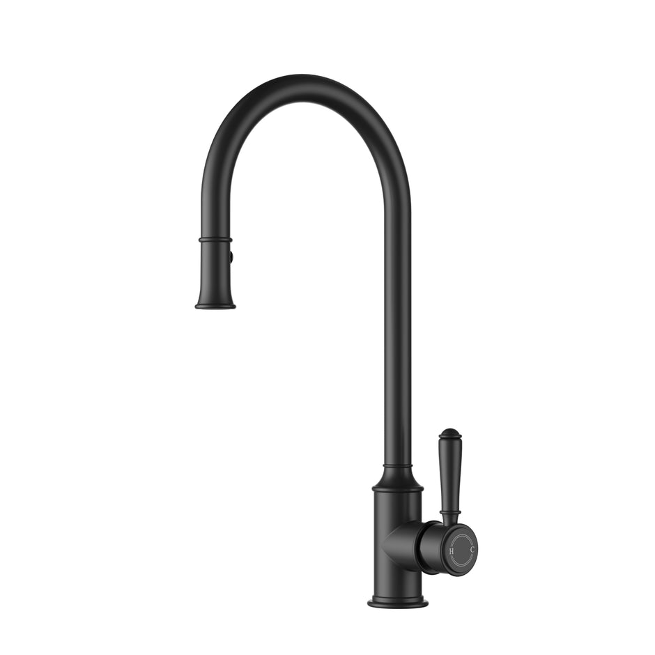 Ikon Clasico Sink Mixer Pull-Out in Matte Black