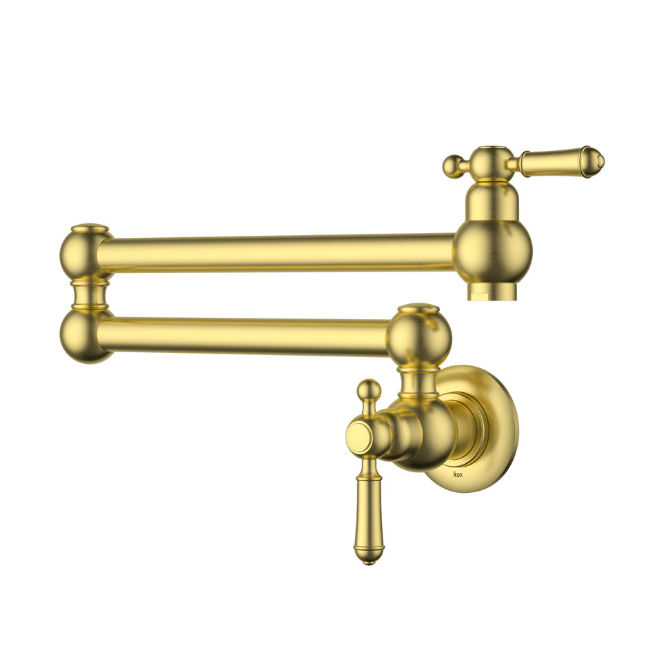 Ikon Clasico Pot Filler in Brushed Gold
