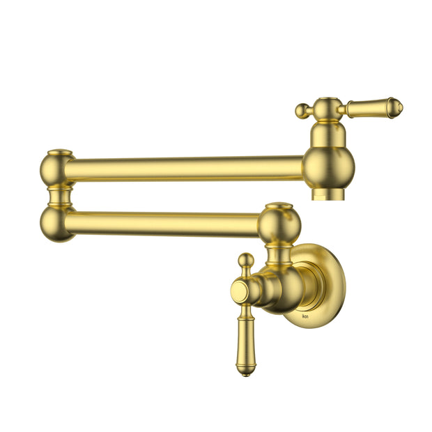 Ikon Clasico Pot Filler in Brushed Gold