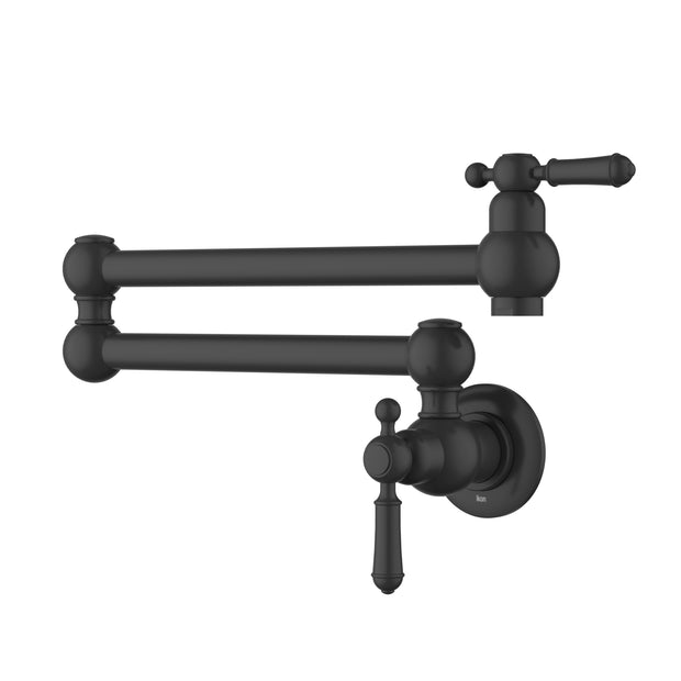 Ikon Clasico Pot Filler in Matte Black