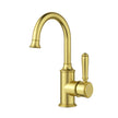 Ikon Clasico Basin Mixer Gooseneck in Brushed Gold