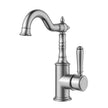 Ikon Clasico Tall Basin Mixer Hook Spout in Brushed Nickel