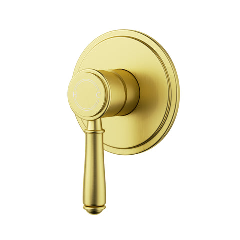 Ikon Clasico Wall Mixer Trim Kit in Brushed Gold