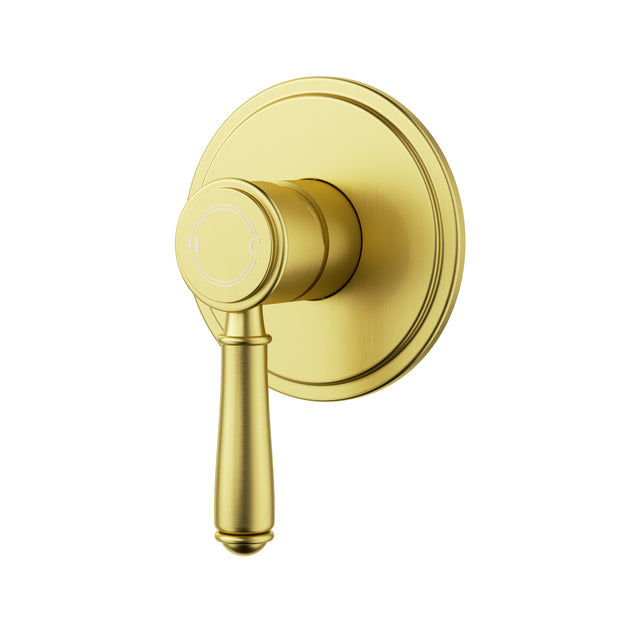 Ikon Clasico Wall Mixer Trim Kit in Brushed Gold
