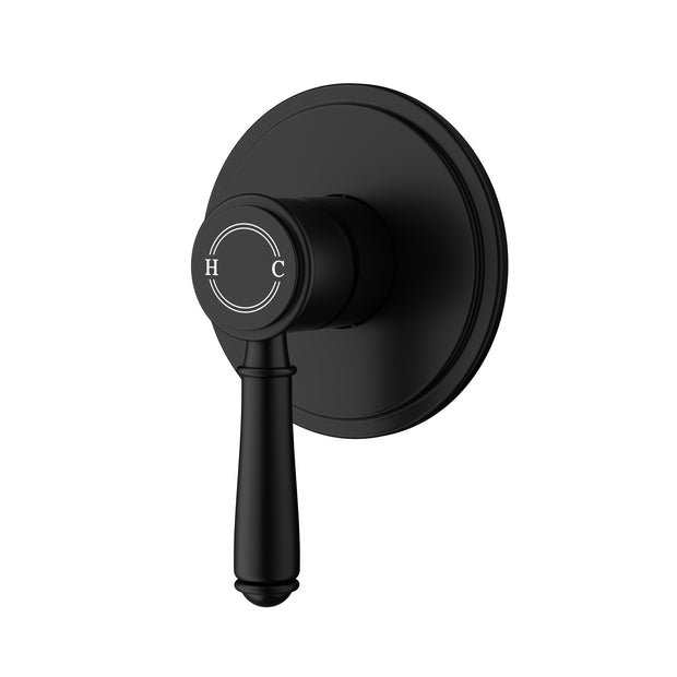 Ikon Clasico Wall Mixer Trim Kit in Matte Black