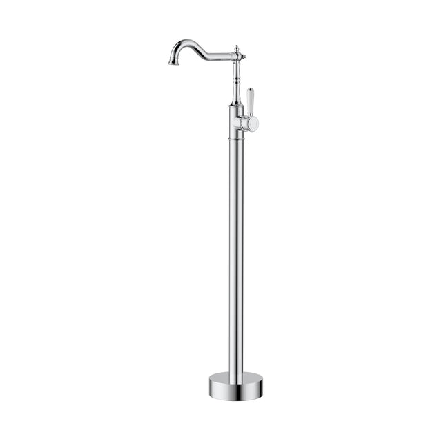 Ikon Clasico Bath Mixer Freestanding with Ceramic Handle in Chrome