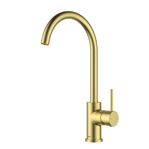 Ikon Hali Sink Mixer in Brushed Gold